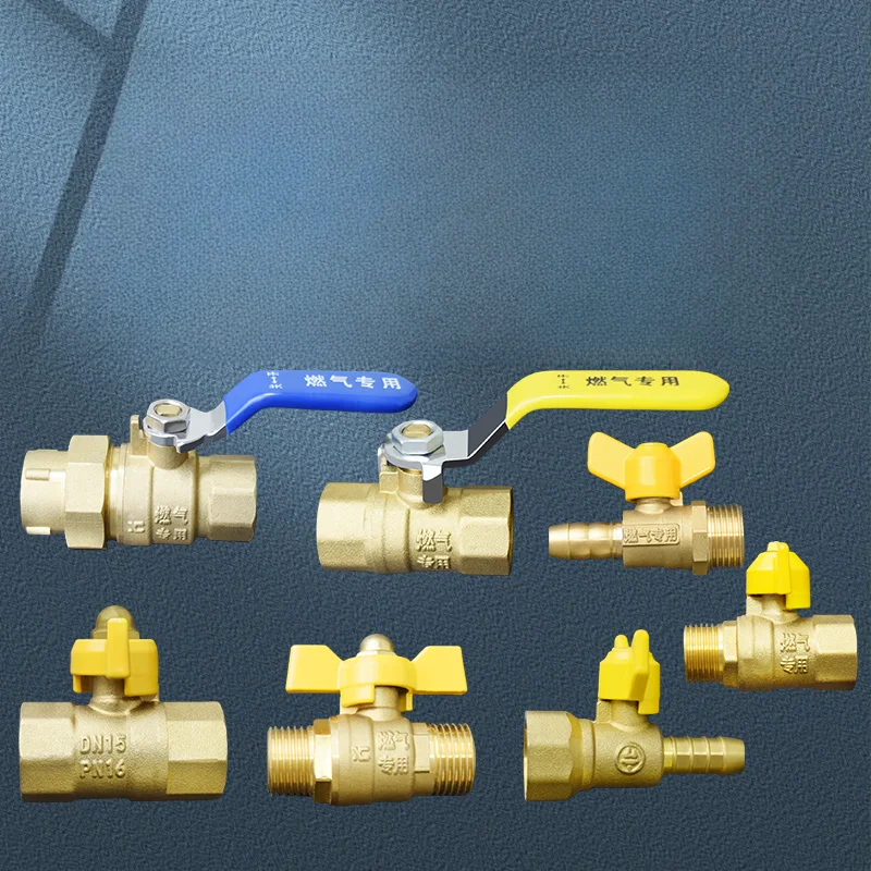 Brass Water Oil Air Gas Fuel Line Shutoff Ball Valve Pipe Fittings Pneumatic Connector Controller Handle 6-12MM Hose Barb Inline