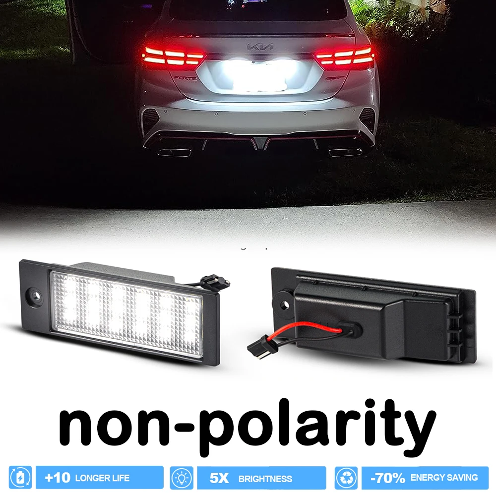 

6000K White LED License Number Plate Light for Hyundai IX35 Tucson Kia XCeed Cerato MK4 K3 Forte MK3 4-Door Sedan Tail Tag Lamp