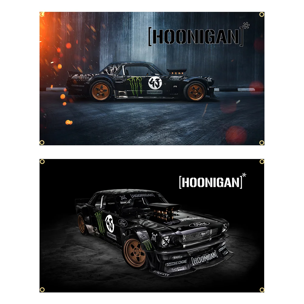 90x150cm Hoonigans Racing Performance Car Flag Polyester Printed Banner Garage or Outdoor For Decoration Tapestry