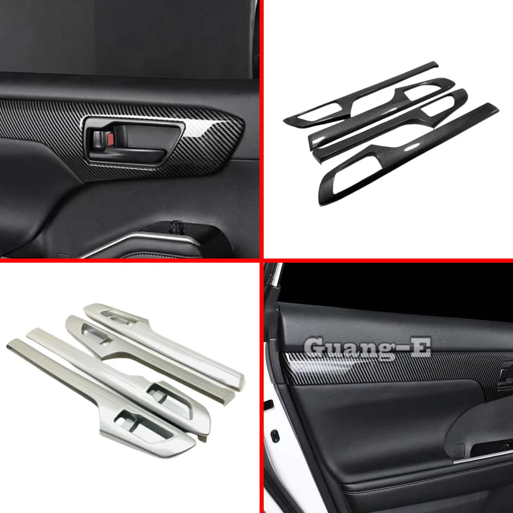 

Car Inner Door Trims Accessories Interior Window Lower Handle Trim Stickers Decor For Toyota Highlander Kluger 2020 2021 2022