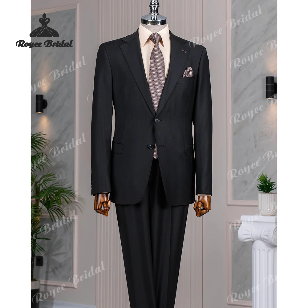 

Stripes Two Piece Single Breasted Men's Wedding Suit 2026 Notch Lapel Business Evening Suit Customized trajes para hombre