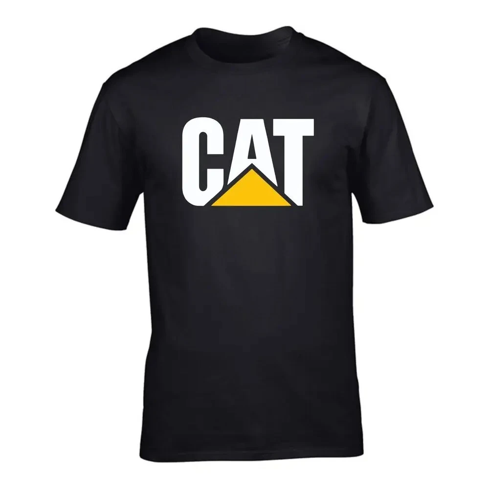Camiseta informal con gráfico de Caterpillar CATs para hombre, estilo constructor, herramientas eléctricas, bricolaje, algodón resistente, ropa de trabajo, esencial para el día a día