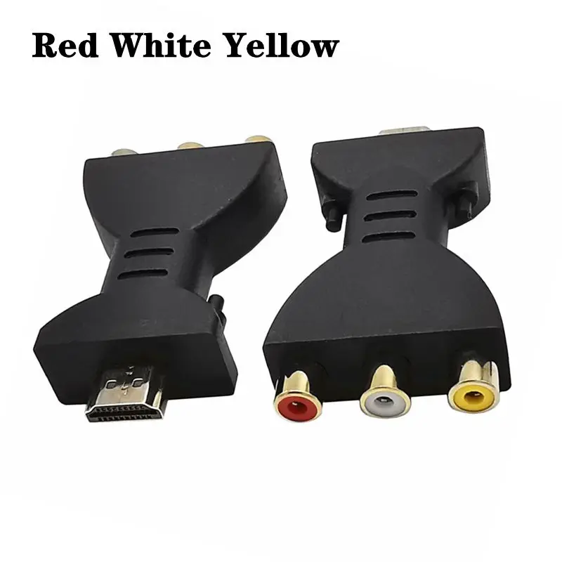 HD HDMI Compatible To AV Adapter Cable 3RCA Lotus Head Red White Yellow/Red Green Blue Player Connected To TV Adapter