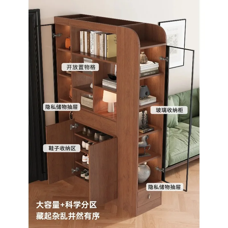 B6  living room sofa partition cabinet new medieval entrance cabinet solid wood integrated household home screen