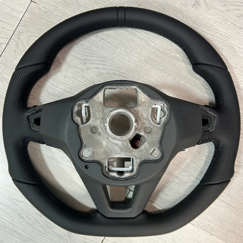 

Черная прошивка/полоска, перфорированная кожа, основа рулевого колеса с плоским дном, автомобильная сборка для VW Golf MK8