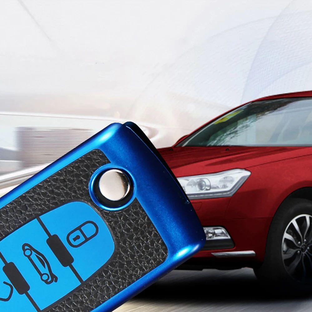 2/3 Buttons TPU Leather Car Remote Key Case Cover for Peugeot 107 207 307 307S 308 407 607 for Citroen C2 C3 C4 C5 C6 C8