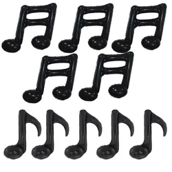 10Pcs Music Note Black Balloon Mylar Balloon Music Balloons Use for 80s 90s Birthday Music Themed Rock and Roll Party Decortion