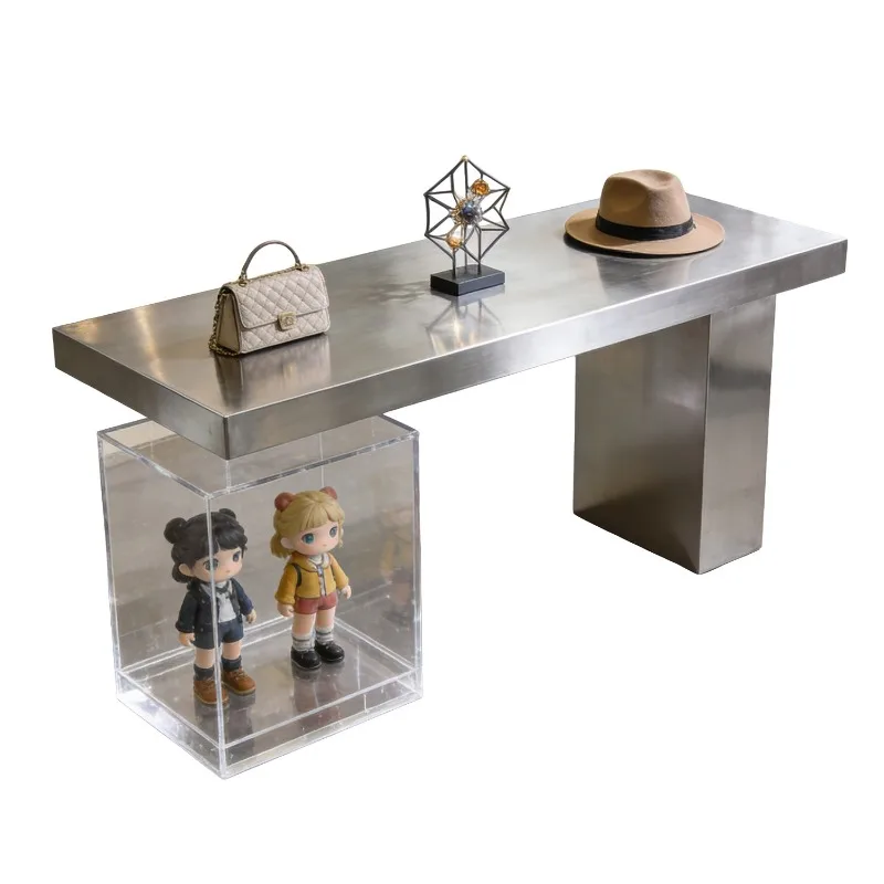 Clothing store Nakajima display stand Acrylic water table Stainless steel display props Jewelry display stand in the middle
