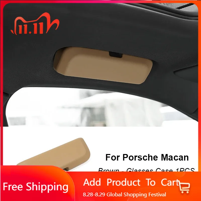 

Внутренние наклейки для Porsche Cayenne Panamera Macan, чехол для автомобильных очков, ящик для хранения солнцезащитных очков, левая боковая ручка для вождения, держатель Rep