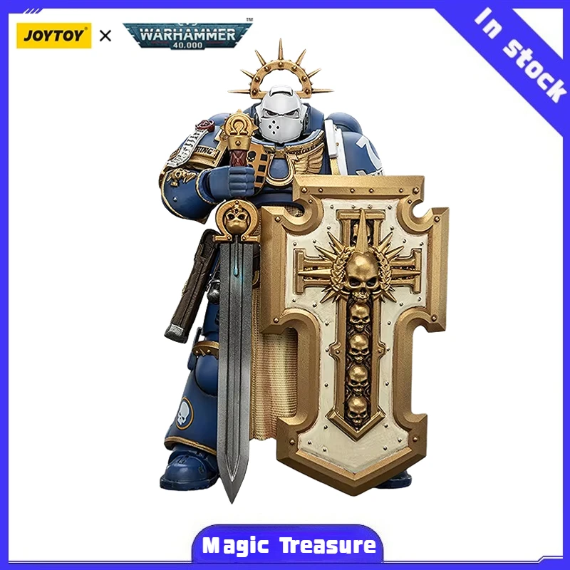 

【MT】JOYTOY Warhammer 40K Ultramarines Levantus with Power Sword Stormshield and Bolt Pistol 1/18 Action Figure Model