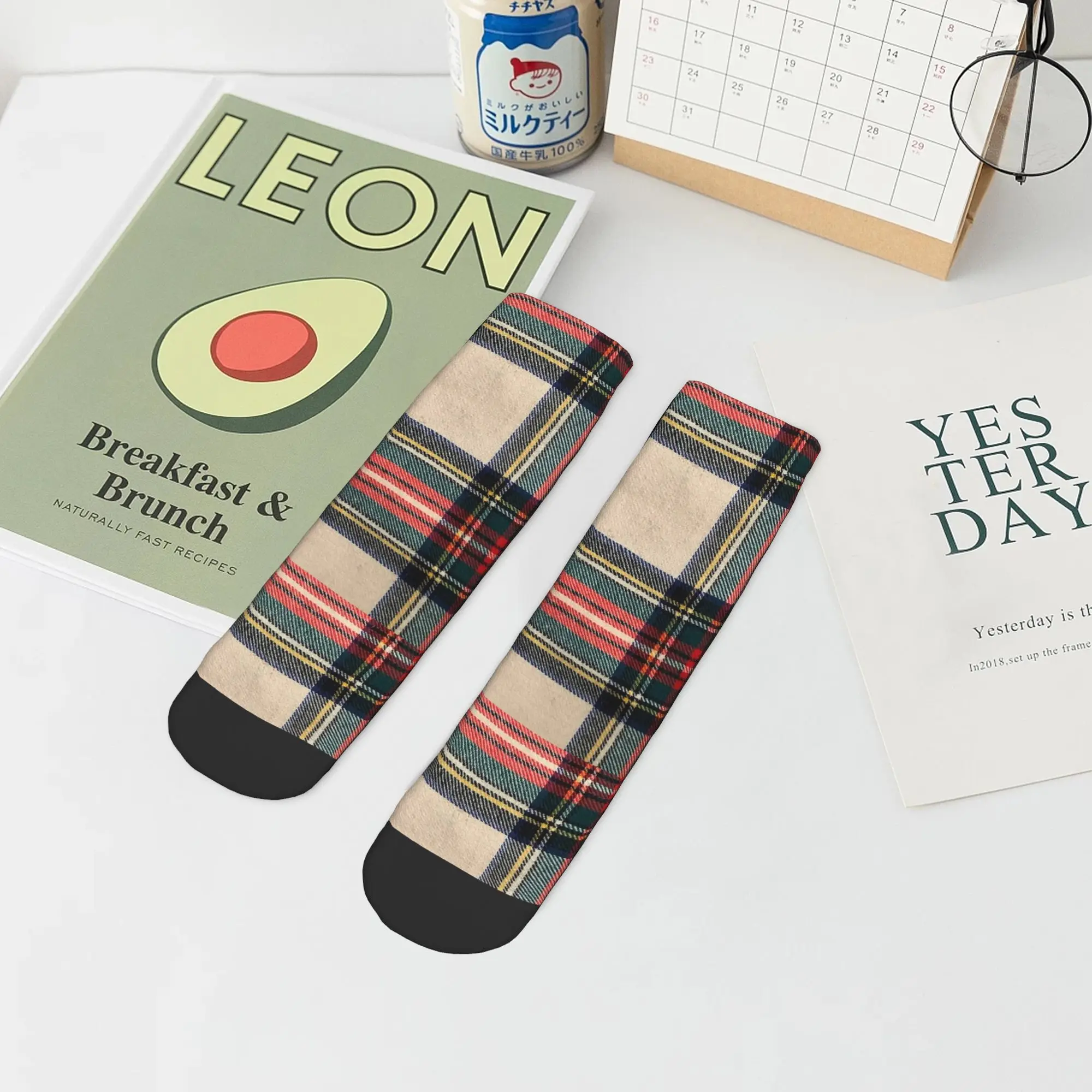 جوارب ستيوارت دريس ترتان، جوارب هاراجوكو الممتصة للعرق، ملحقات جوارب لجميع المواسم هدية عيد ميلاد للجنسين