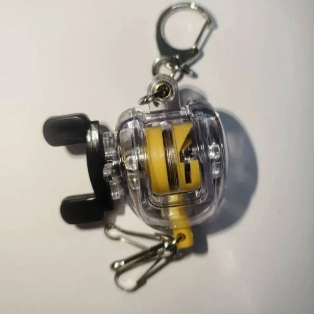 

Retractable Fishing Reel Key Chain Pull Chain Quick Hanging Wire Rope Telescopic Badge Holder Multi-tail Fly Fishing Key Ring