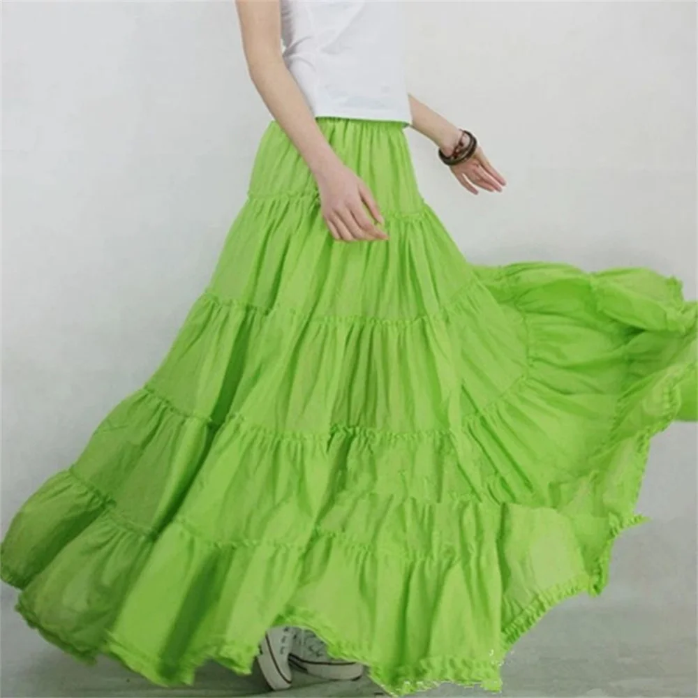 ใหม่ความยาว 85-95 ซม.สเปนผู้หญิง Flamenco Dance Blue Flamenco กระโปรงห้องบอลรูม Latin Salsa เต้นรําชุด Flamenc dancewear