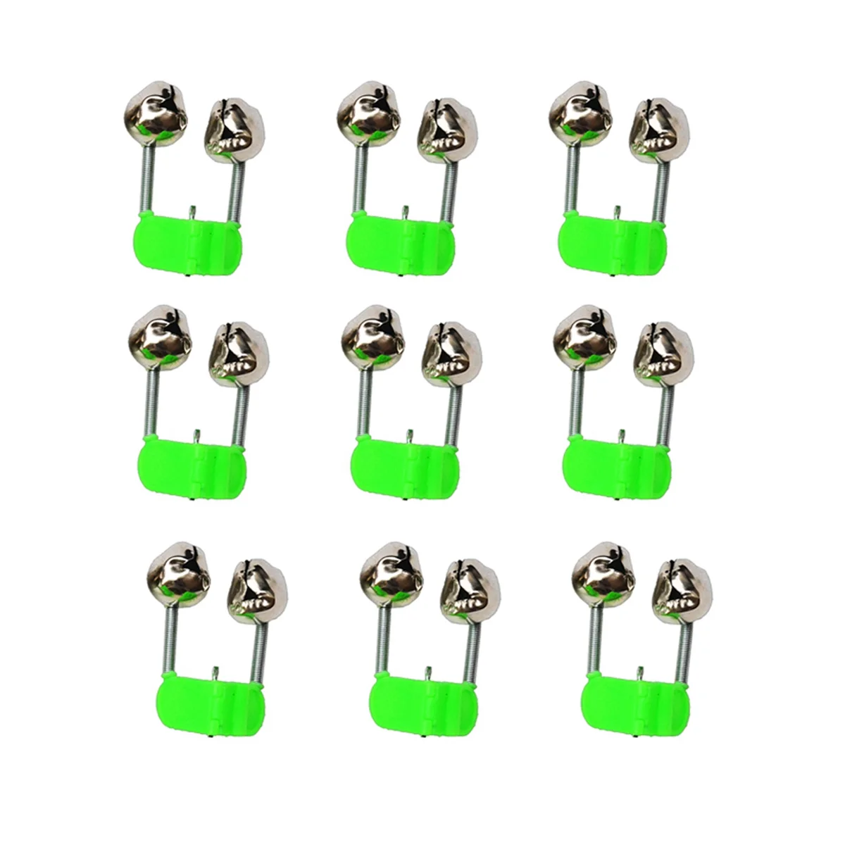 

300Pcs Fishing Gear Bell Double Bell Fishing Bell Alarm Sea Pole Clamp Bell Fishing Rod Clamp Tip Clip