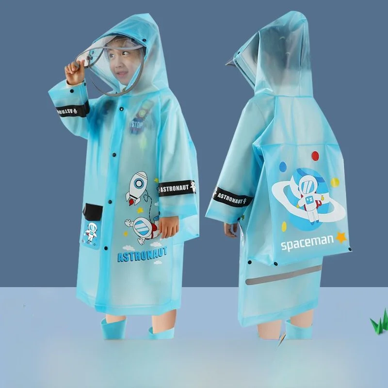 

New Children's Raincoat Waterproof Bapa Position Kindergarten Girls Elementary School Boys Baby Raincoat Middle Thi EVA