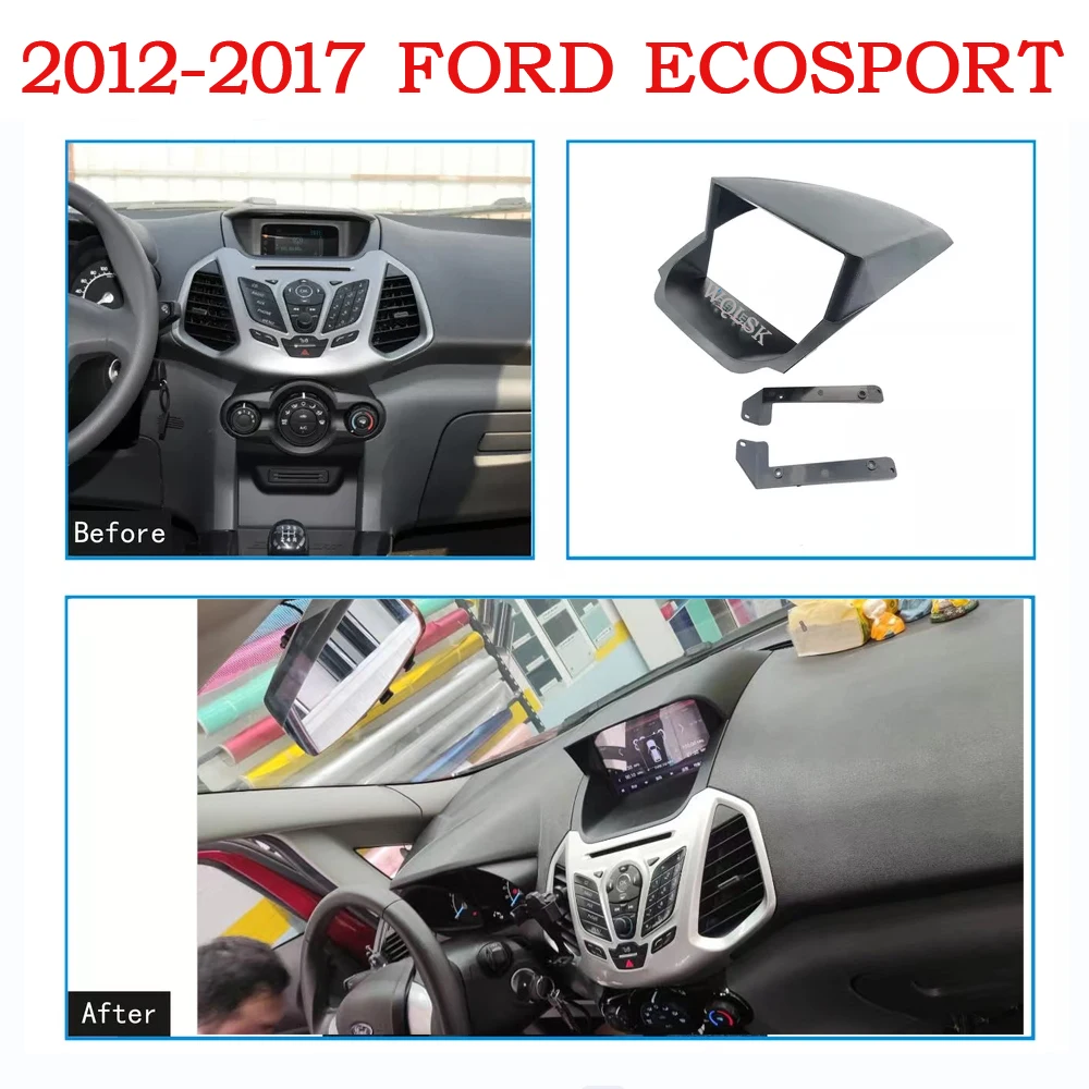 Autoradio 2 Din Car konsola rama Adapter Canbus Box dekoder dla Ford Ecosport 2013-2017 Android Radio Dash montaż zestaw paneli