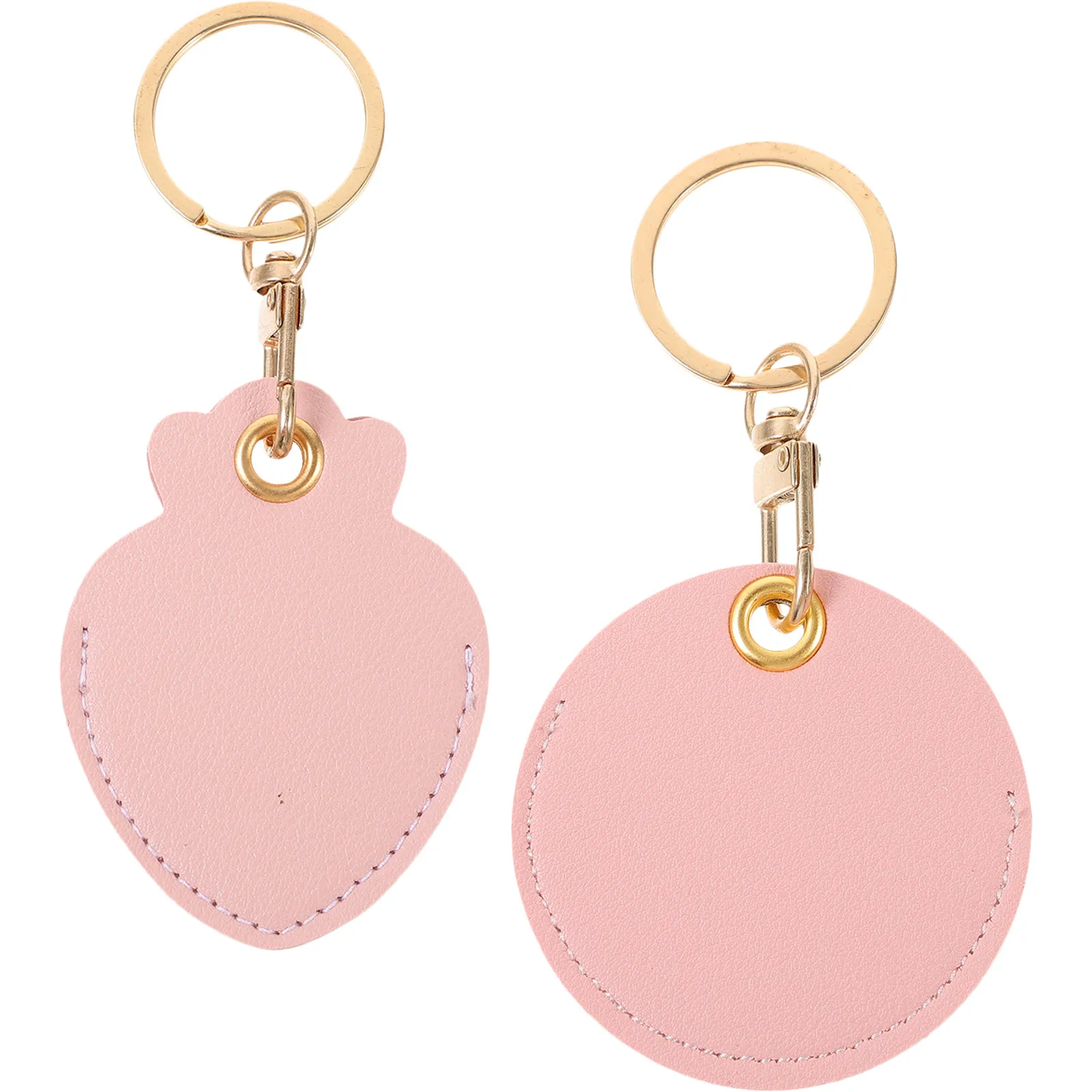 

2Pcs PU Rfid Key Fob Case Small Portable Anti Loss Scratch Protection Access Card Holder Keychain Pendant for Security Gate