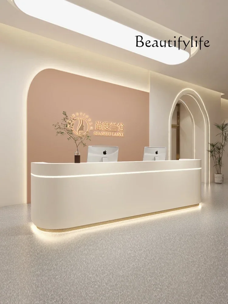 Beauty Salon Cashier Reception Desk Skin Management Center Service Desk Company Simple Front Desk