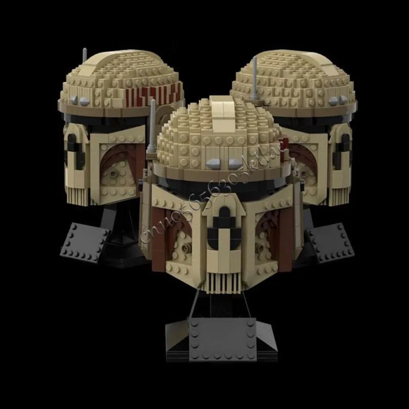 679PCS Star Plan MOC Helmet the Executioner MOC SpaceShip Battle Model Building Block Architecture Education Assembly Model Toys