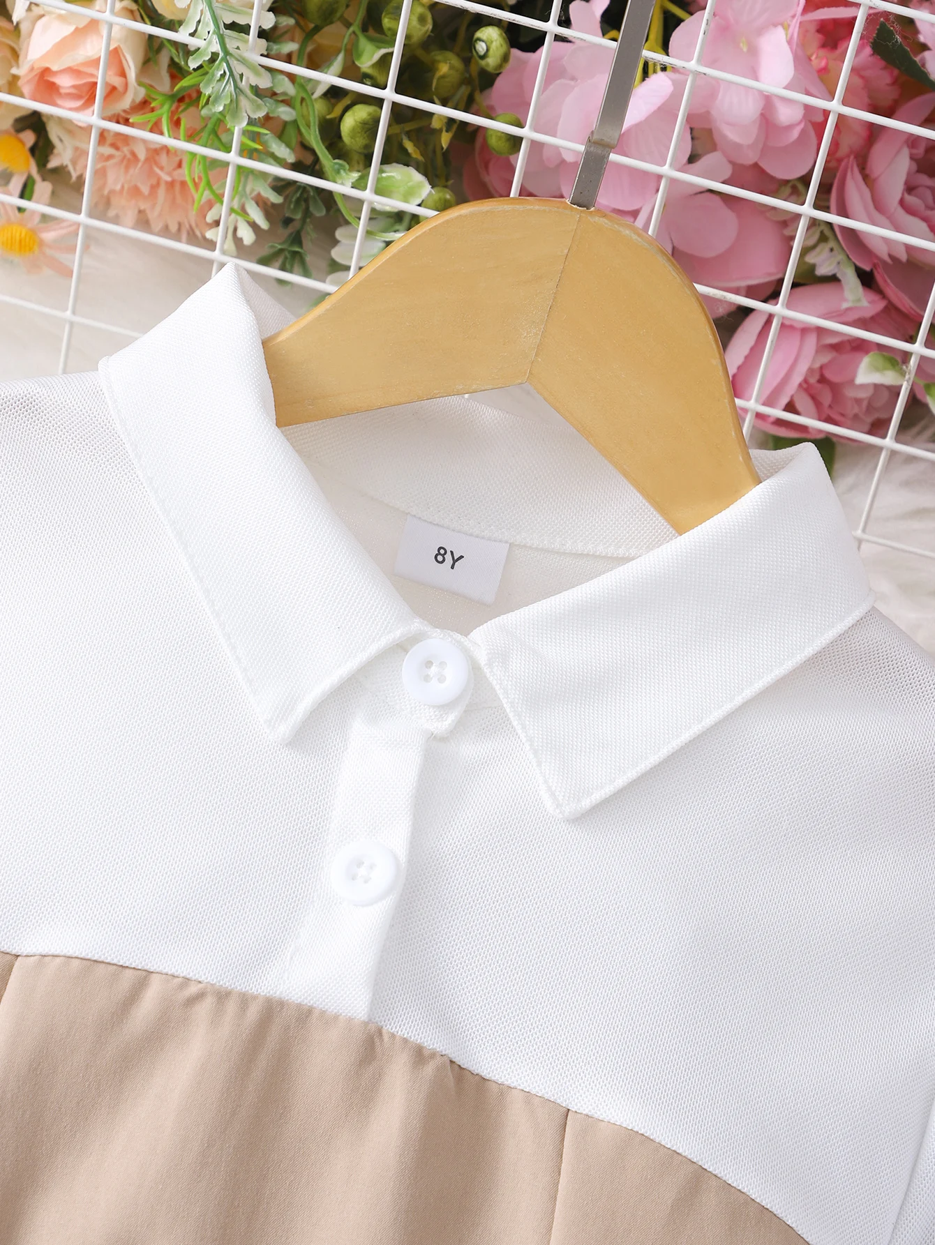 Girls’ Long Sleeve Patchwork Dress 3