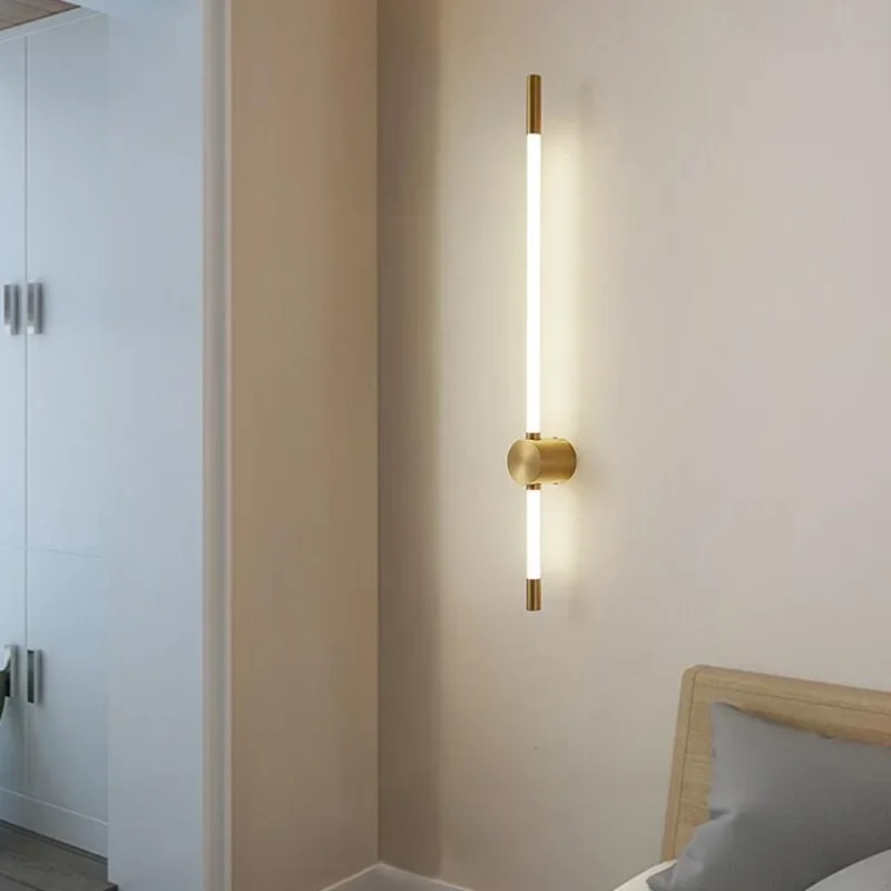 Aplique de pared LED minimalista moderno para decoración de interiores, sala de estar, comedor, dormitorio, mesita de noche, pasillo, escalera,