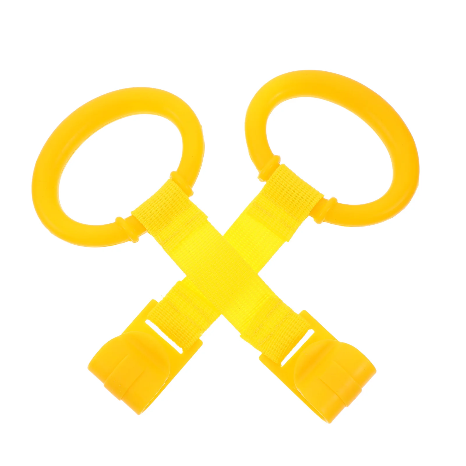 

2pcs Baby Pull Up Rings Toddler Crib Hanging Safety Exercise Stand Kids Walking Training Assistant Infant Playpen Portable