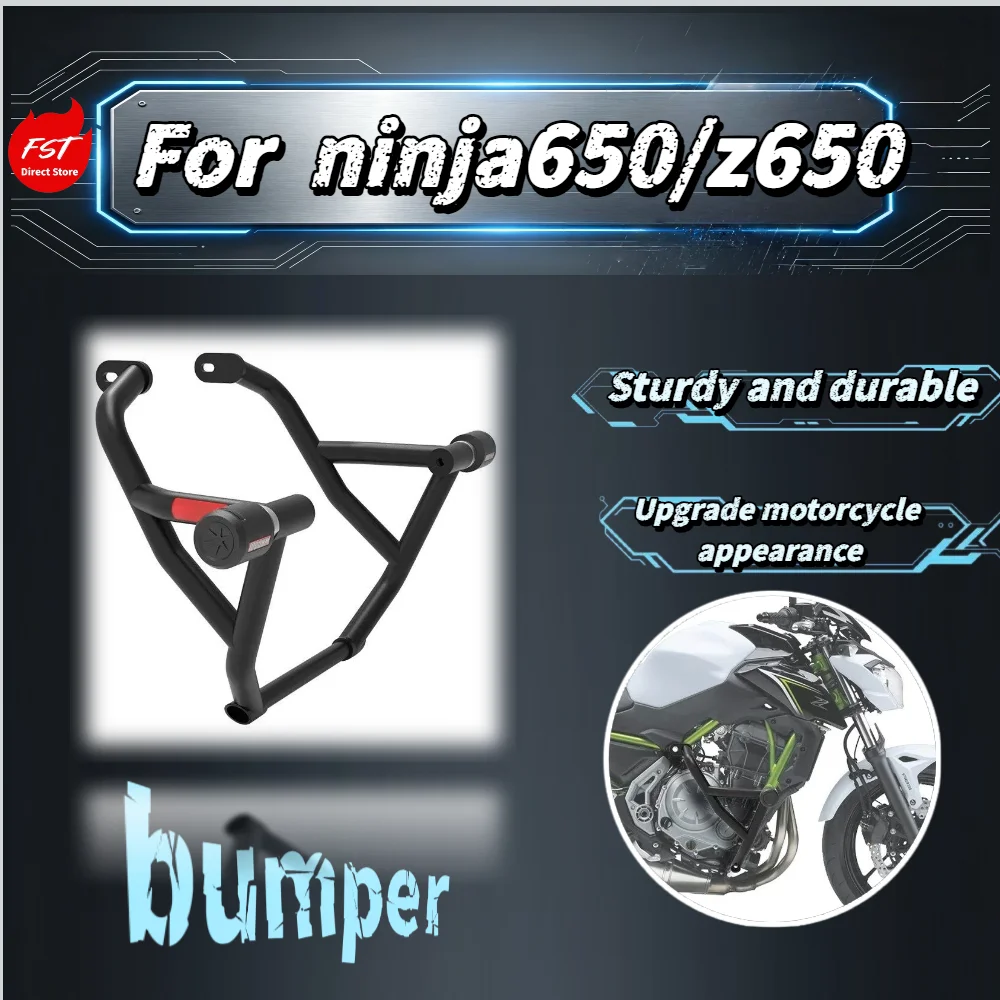 For  Z650 Z650RS Motorcycle Crash Bar Racing Guard Anti-fall Bobbin Bumper Protection Mod Parts