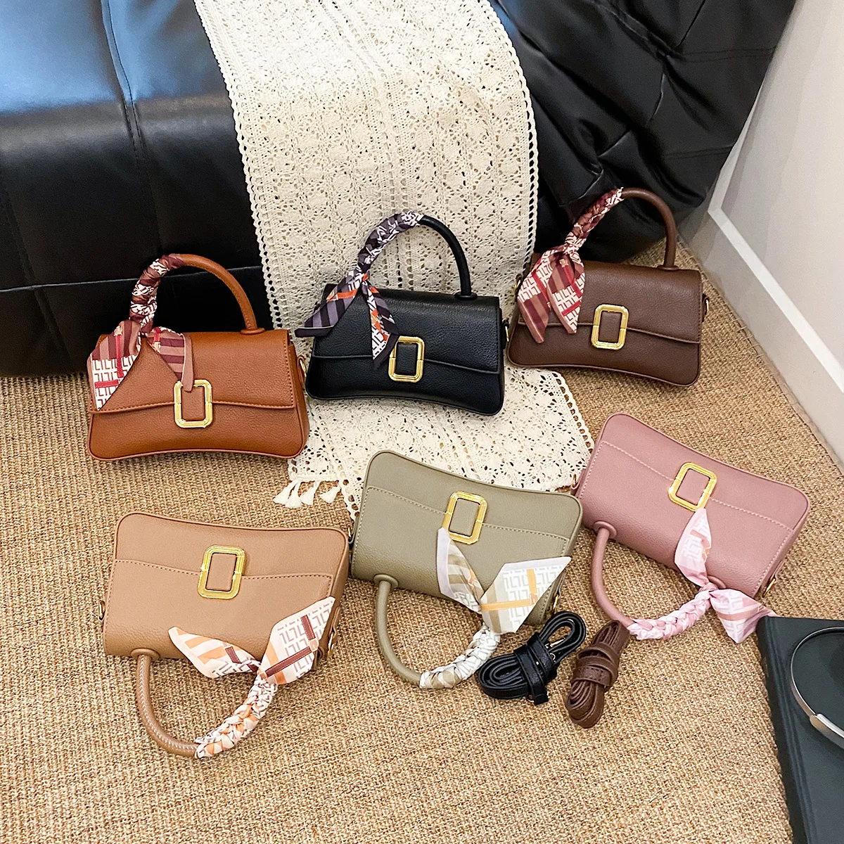 

Новая модная женская сумка через плечо 2025 года, многосторонняя сумка через плечо из натуральной кожи, винтажная шикарная сумка большой вместимости для работы