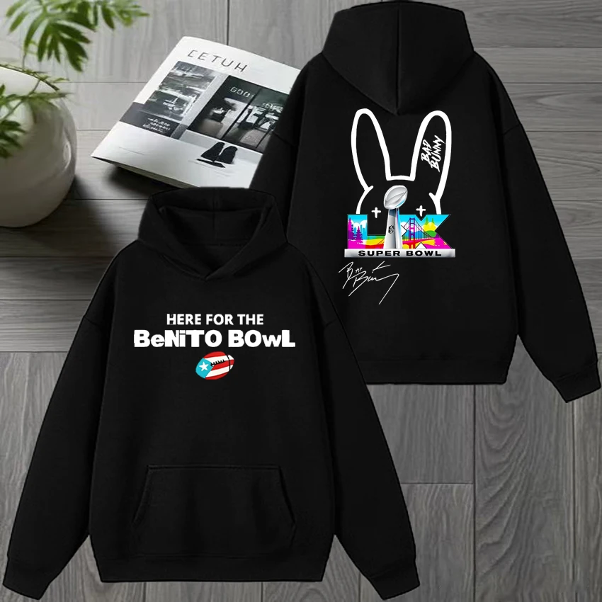 

2025 New in Bad Bunny Graphics Fashion Hoodie Men women vintage Fleece Autumn Winter Sweatshirt Unisex harajuku Casual pullover