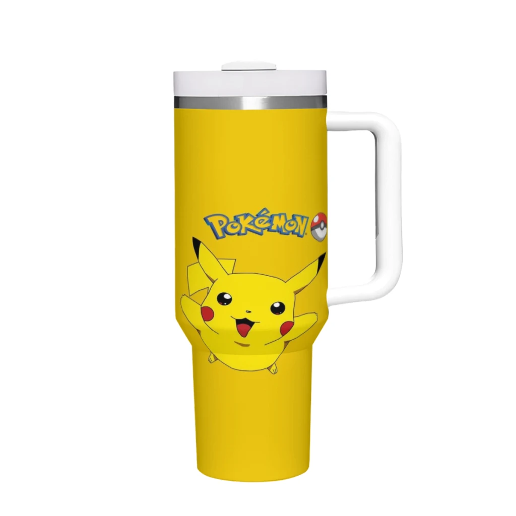 Pokemon 40 Oz Ultimate Tumbler with Handle and Straw Vacuum Insulated Tumbler