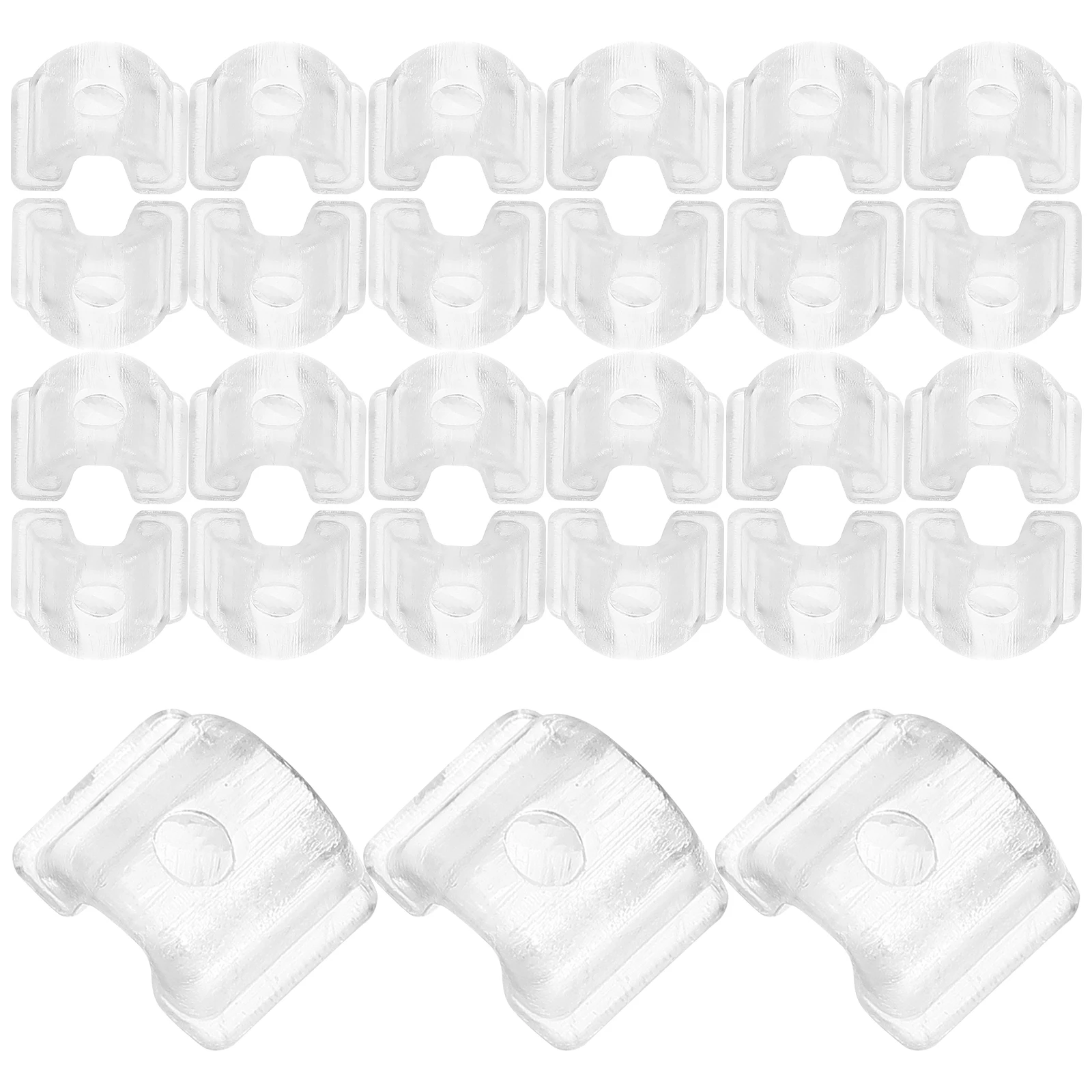 

50pcs Hair Rope Accessories 3mm Transparent Black Plastic Buckle Clasps Portable Hair Ties Holders diy hair for women