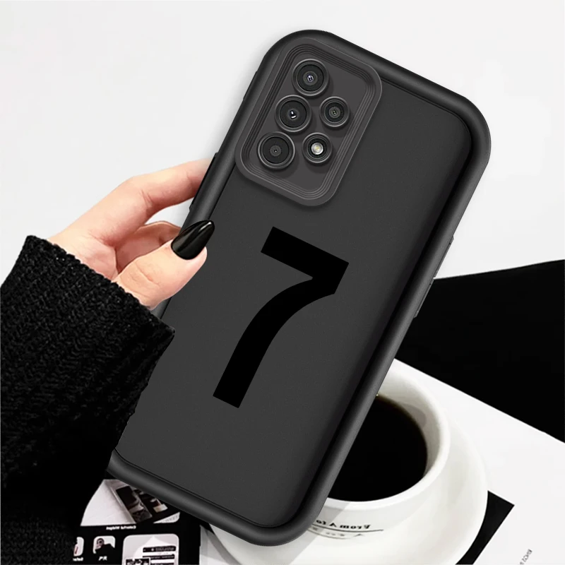 Football Star Jersey Number For Samsung A73 A71 A54 A53 A52 A51 A33 A32 A21S A14 A13 A12 A03 A04 A05 5G Eye Ladder Funda