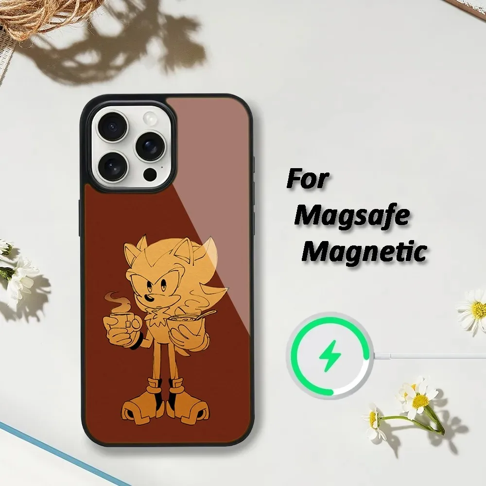 S-Sonic cool H-Hedgehog Phone Case For iPhone 16,15,14,13,12,11,Plus,Pro,Max,Mini Magsafe Magnetic Wireless Charging