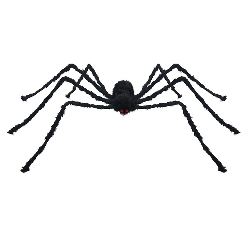 50 см черный паук Хэллоуин украшения дом с привидениями реквизит Крытый открытый гигантский декор 90 см