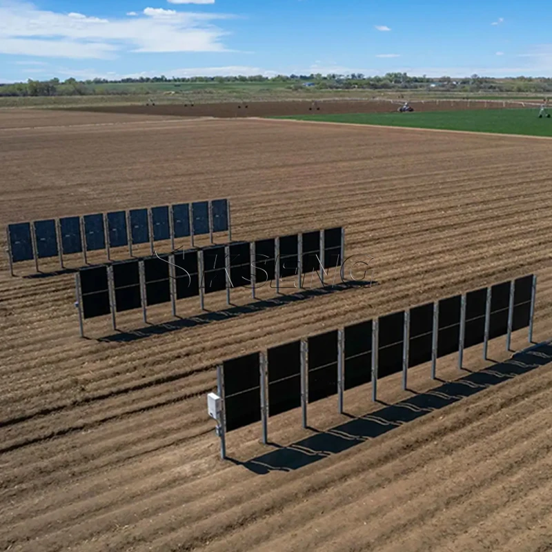 Bifacial Vertical Solar Fence Mounting System Ground Mount for Efficient Solar Farm System and Power Plant