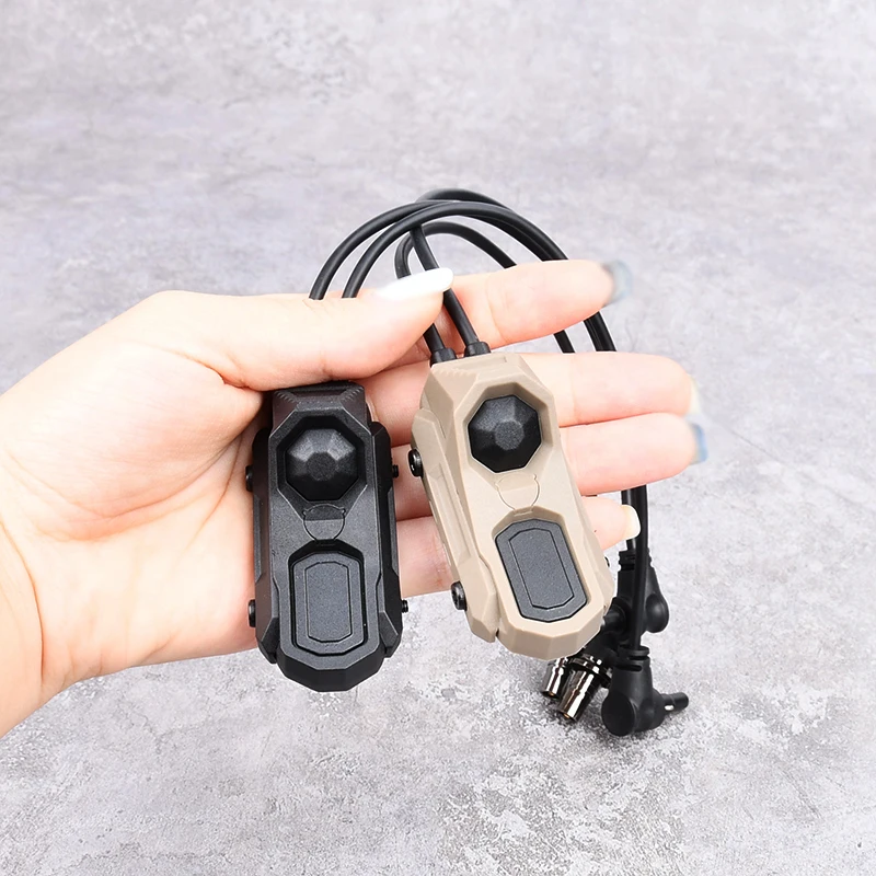 Airsoft Axon Tactical Dual Function Pressure Remote Switch Tail For PEQ15 DBAL-A2 M300 M600 Flashlight SF/2.5/3.5/CRANE PLUG