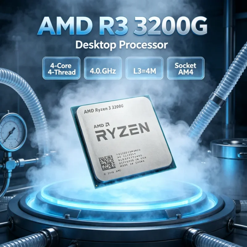 AMD Ryzen 3 3200G Socket AM4 4.0 GHz APU R3 3200G DDR4 L3=4M 4-Core 4-Thread Processor 65W for Gaming