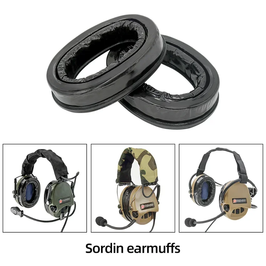 TAC-SKY is compatible with MSA Sordin\\COMTA\\3M tactical headset silicone earmuffs, comfortable replacement of tactical earmuffs