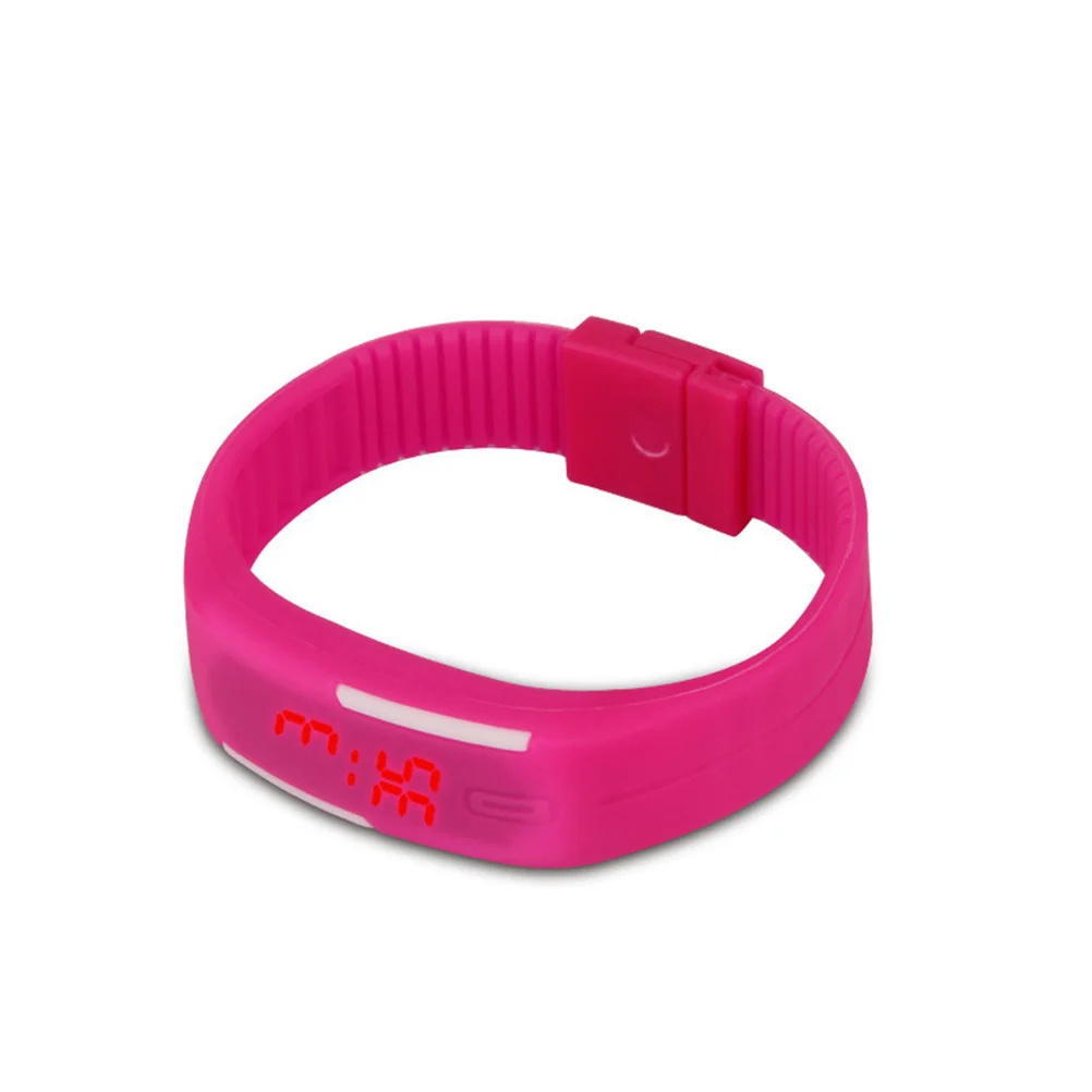 

Smart Wristband with Touch Control LCD Display Comfortable Waterproof Design for Active Lifestyle Kids Gift Rosy