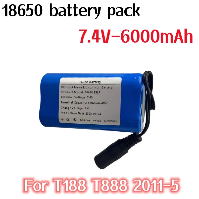 

2S2P 18650 7.4V 6000mAh Li-ion Battery Pack For Remote Control Fish Finder Fishing Bait Boat Spare Parts RC Toys Accessories Bat