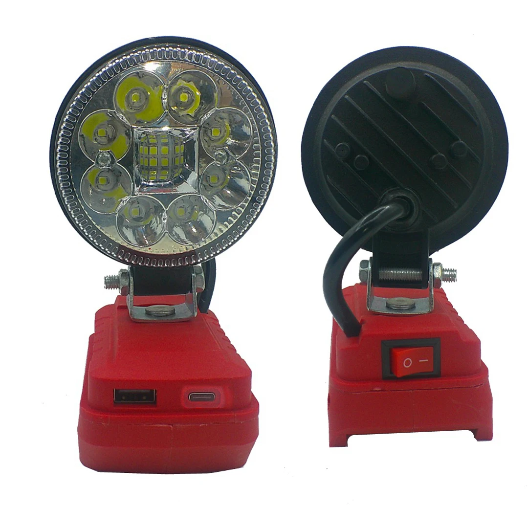 

Lightweight Portable Work Light Outdoor Work Light Approx 130x80mm Cordless Camping Light 18V Battery Compatible