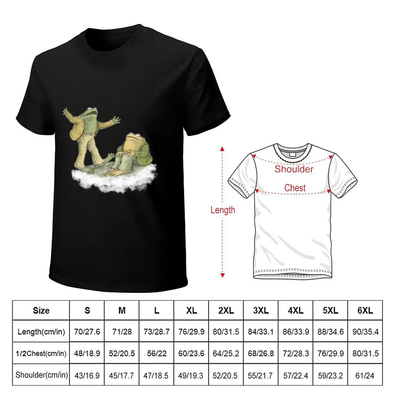 Frog and Toad T-shirt customizeds kawaii clothes sweat cute tops men workout shirt