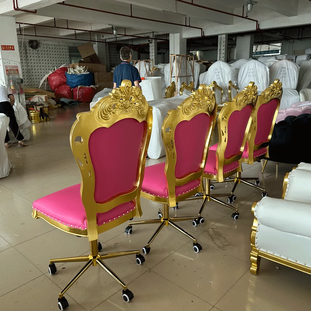 FSDKX  Throne Chair High Back Royal Luxury Chair for Groom and Bride High Grade Hotel F King
