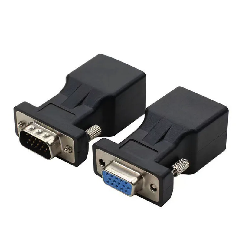 

1PCS 15pin VGA Extender Male Female To LAN RJ45 CAT5 CAT6 Network Cable Adapter Male To female/female To female/Male To Male