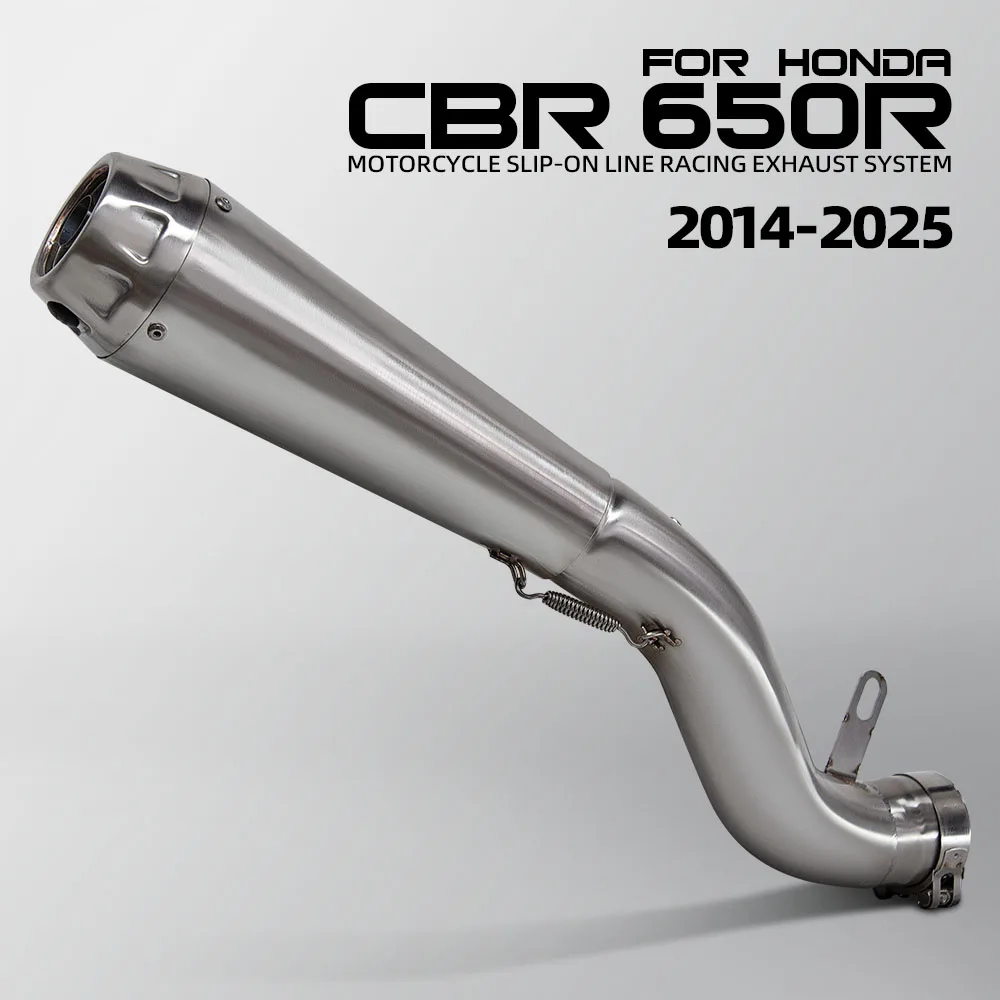 

For Honda CBR650R CB650F CB650R CBR650F 2014-2025 Motorcycle Slip on Line Exhaust ARRO Muffler with DB Killer Middle Pipe