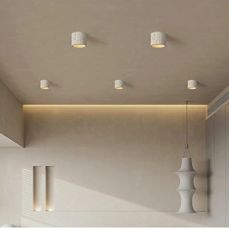 

CX072CQ Wabi Sabi Red Cement Downlight Japan Beige Surface Led Down Light Nordic Grey Ceiling Spotlight Corridor Bedroom