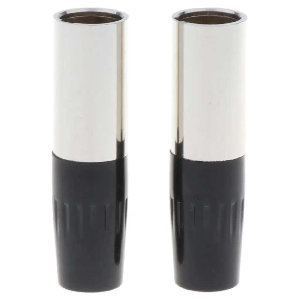 2 x 3 Pin XLR Female Cable Connector, Microphones, Black and