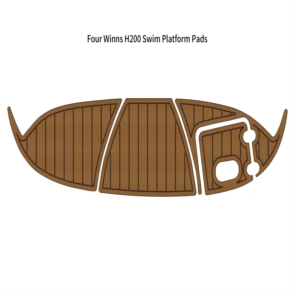 Four Winns H200 Swim Platform Step Boat EVA Foam Faux Teak Deck Floor Pad Mat