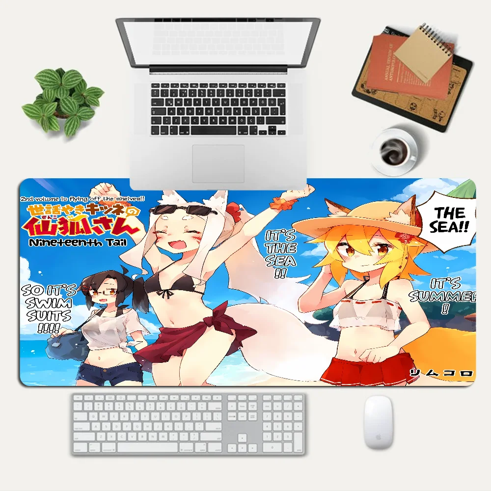 The Helpful Fox Senko-san Mousepad Custom Skin Desktop Desk Mat Kawaii Gaming Accessories Students Writing Pad for PC Computer T