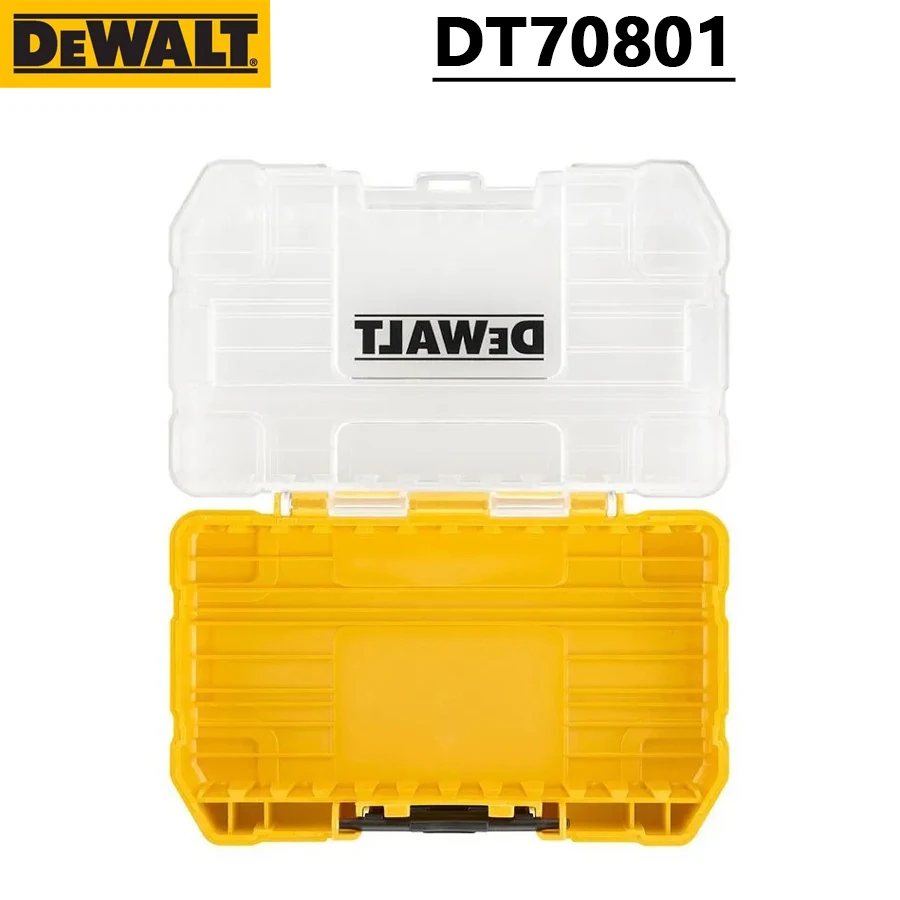 Imagem -06 - Dewalt-caixa de Armazenamento para Peças Caixa Empilhável Multifuncional Plástico Transparente Tamanho Médio Dt70801 qz 150*90*42 mm Dt70801 qz